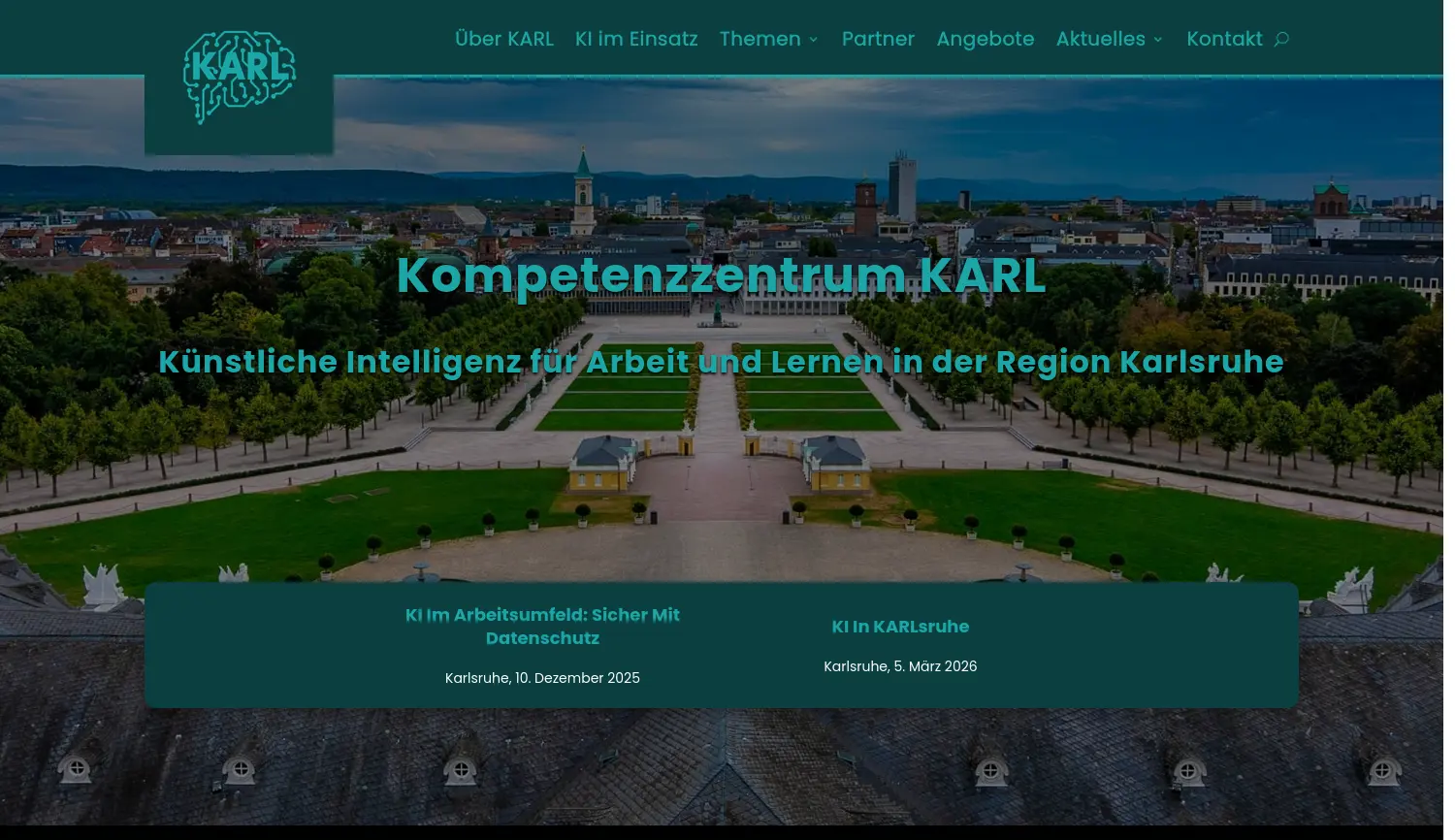 Website der Firma Kompetenzzentrum KARL