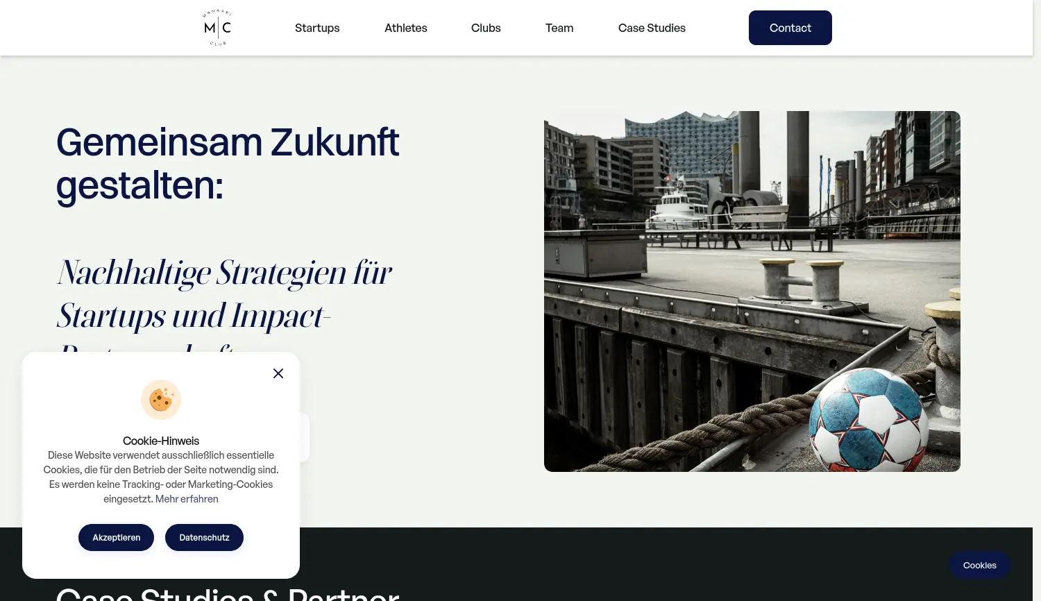 Website der Firma Manaaki GmbH