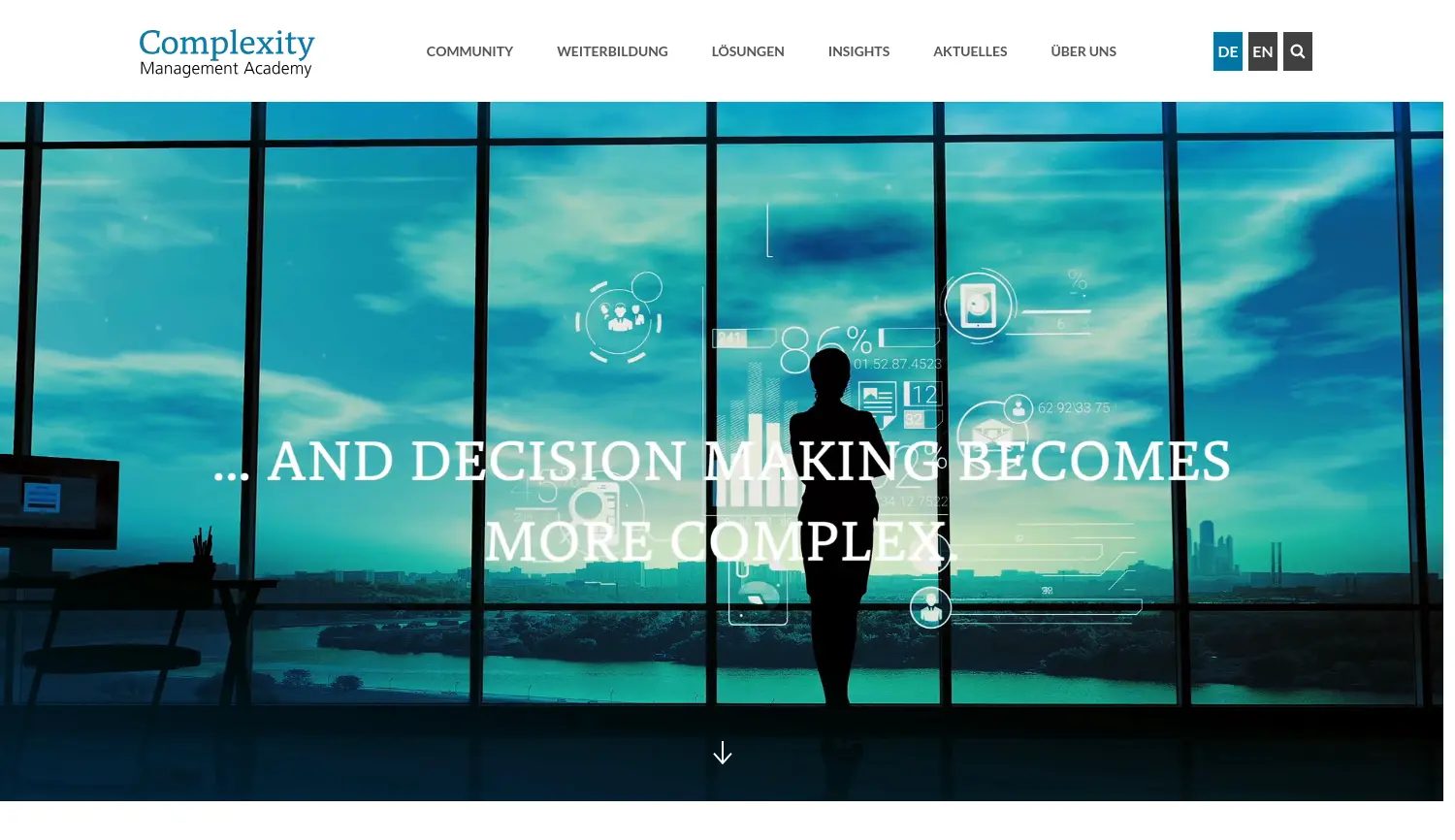 Website der Firma Complexity Management Academy GmbH