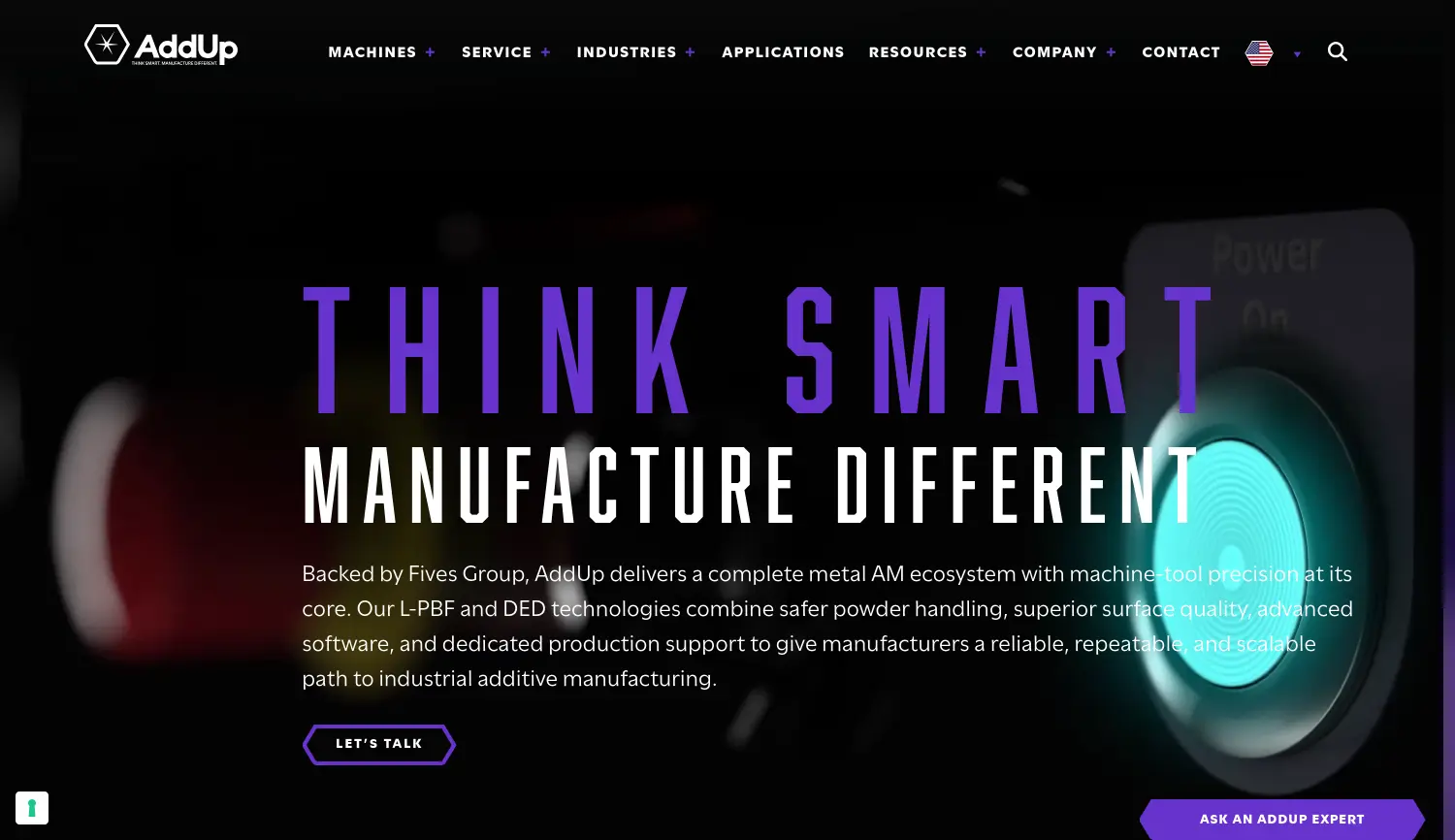 Website der Firma AddUp GmbH