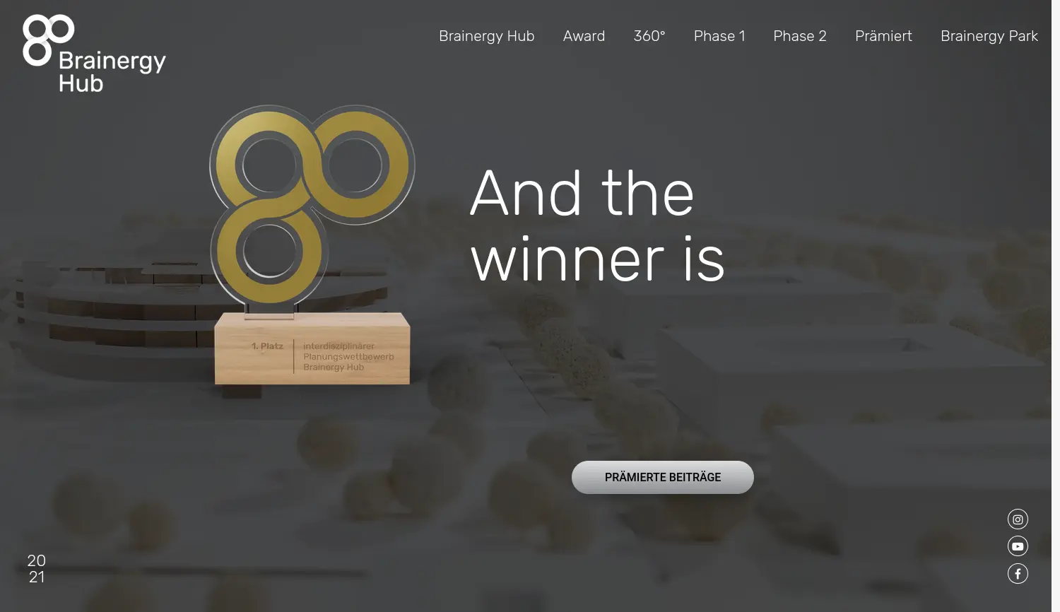 Website der Firma BRAINERGY PARK JÜLICH GmbH