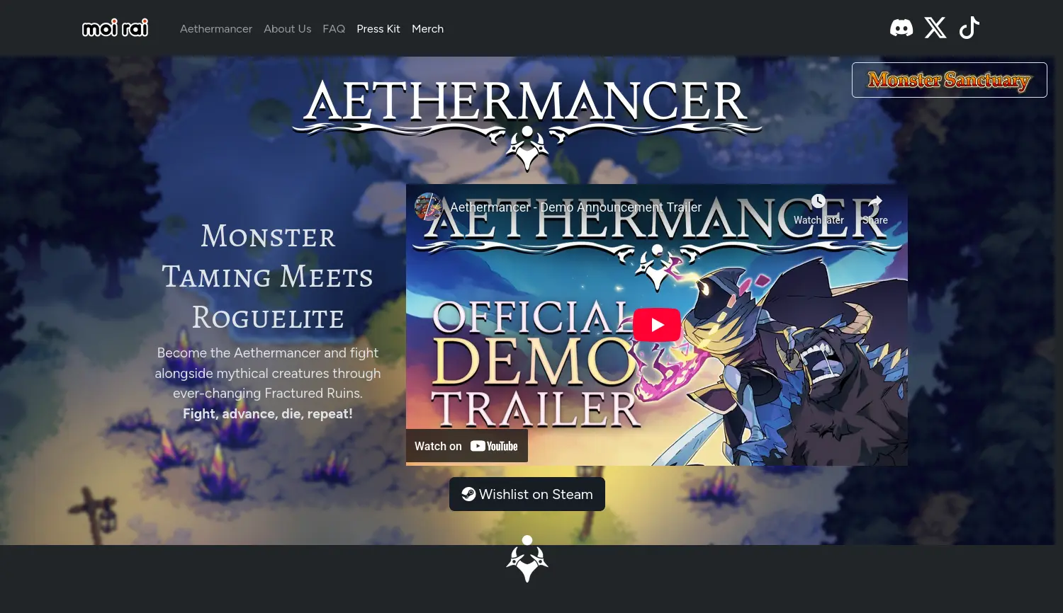 Website der Firma Moi Rai Games GmbH