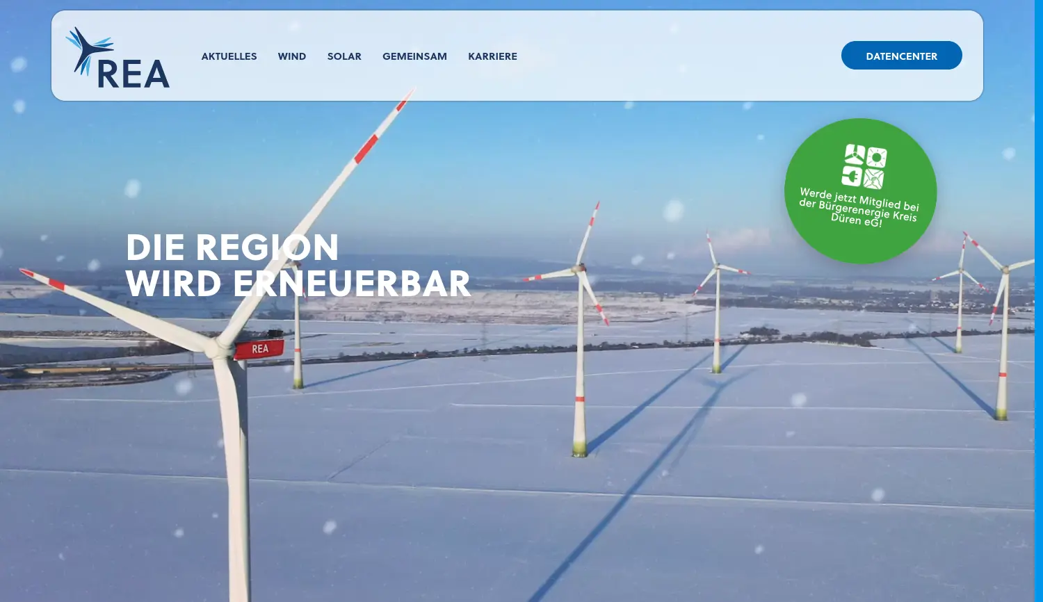Website der Firma REA GmbH Management