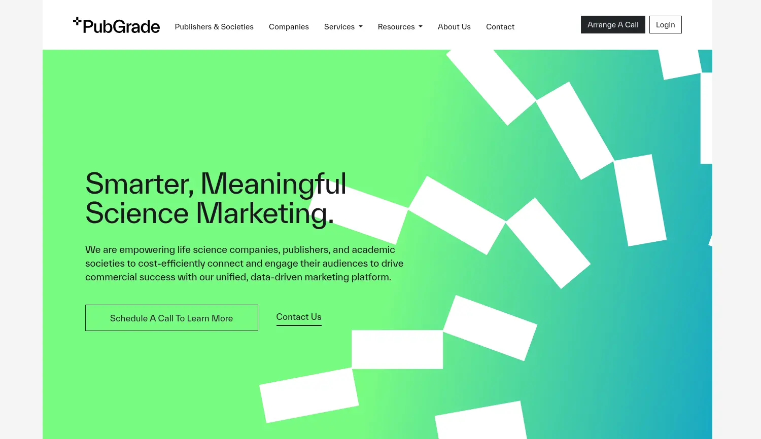 Website der Firma PubGrade GmbH