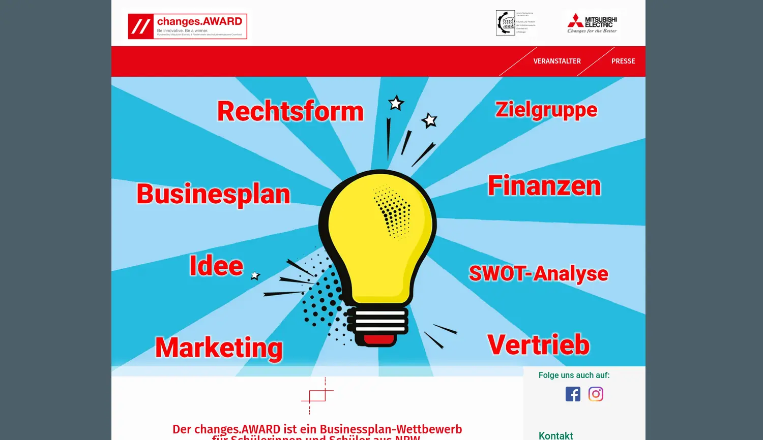 Website der Firma Mitsubishi Electric Europe B.V. Niederlassung Deutschland