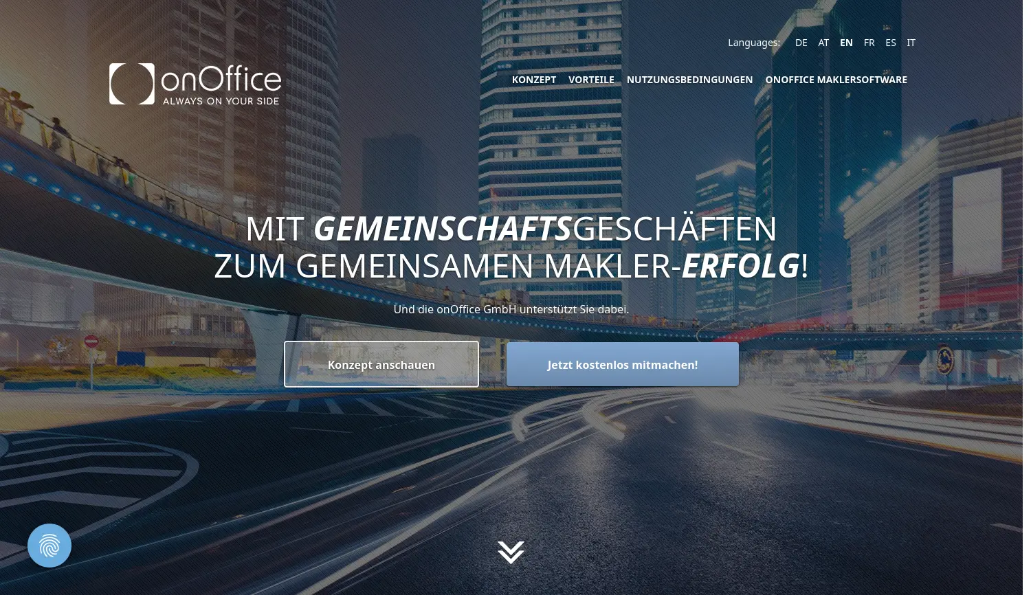 Website der Firma onOffice GmbH