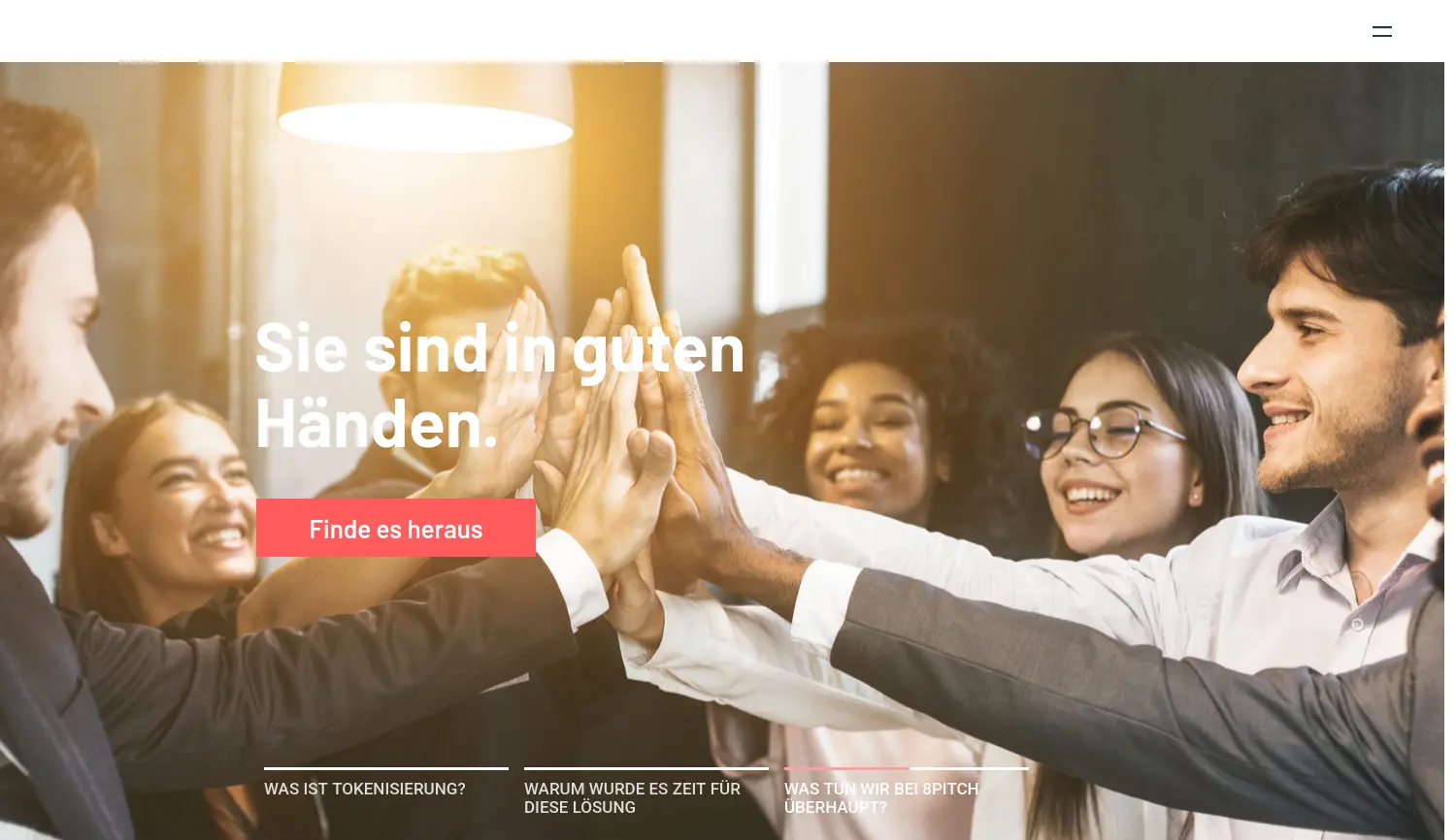 Website der Firma 8Pitch GmbH
