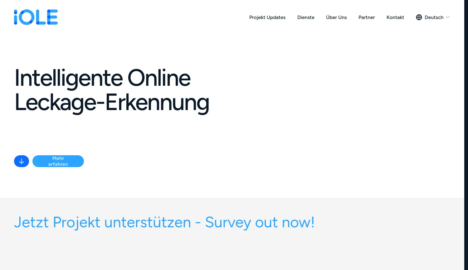 Website der Firma iOLE