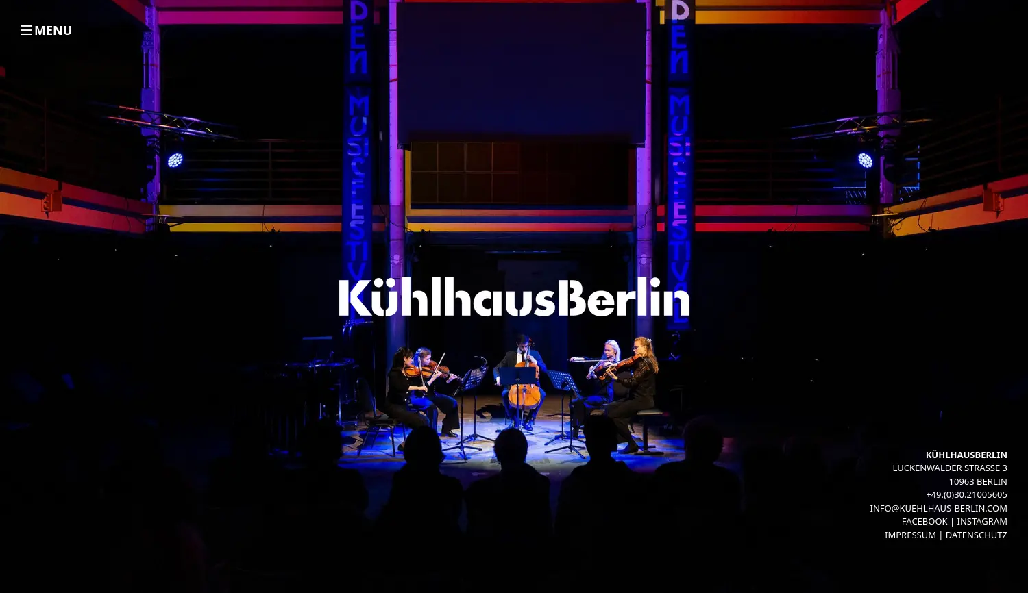 Website der Firma KühlhausBerlin