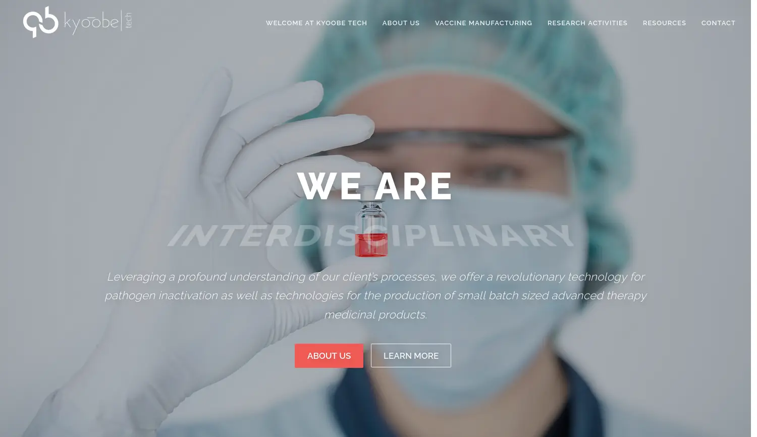 Website der Firma KyooBe Tech GmbH