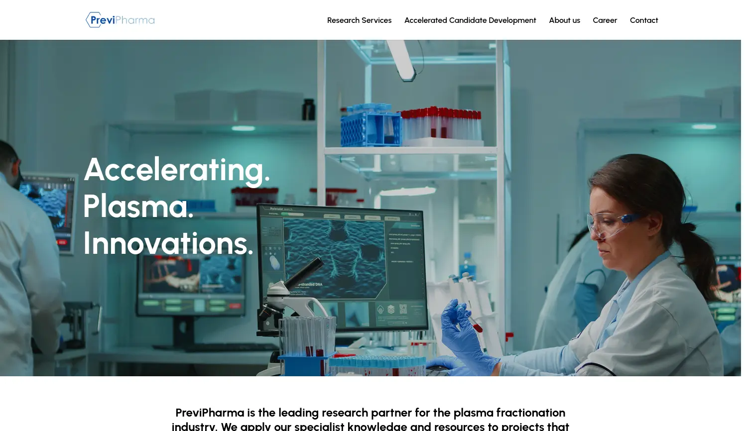 Website der Firma PreviPharma Consulting GmbH
