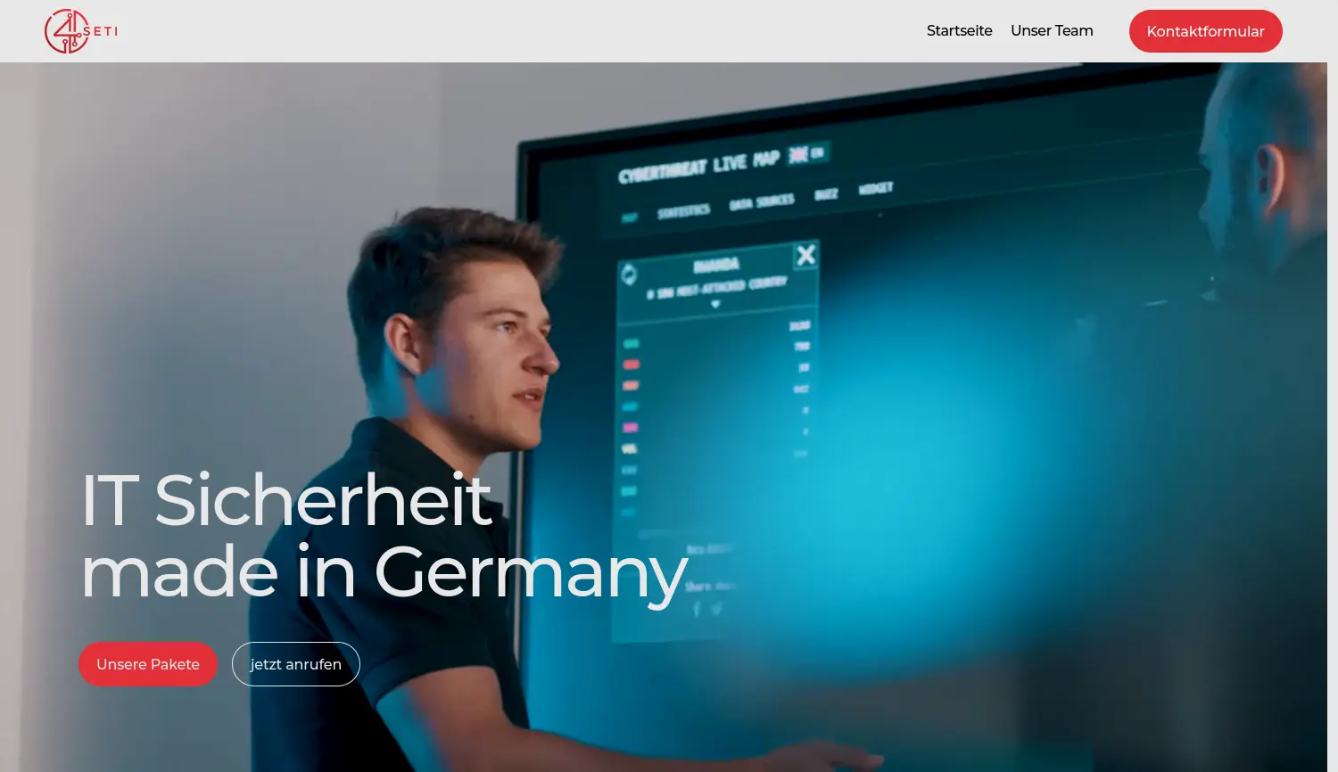 Website der Firma 4SETI GmbH