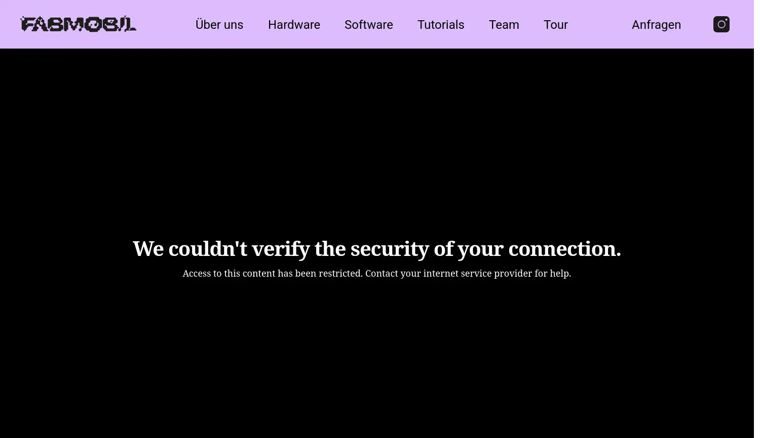 Website der Firma Fabmobil e.V.