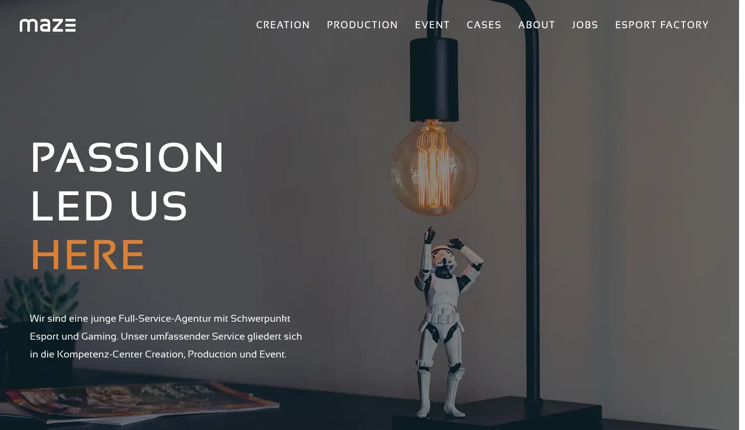 Website der Firma maze GmbH