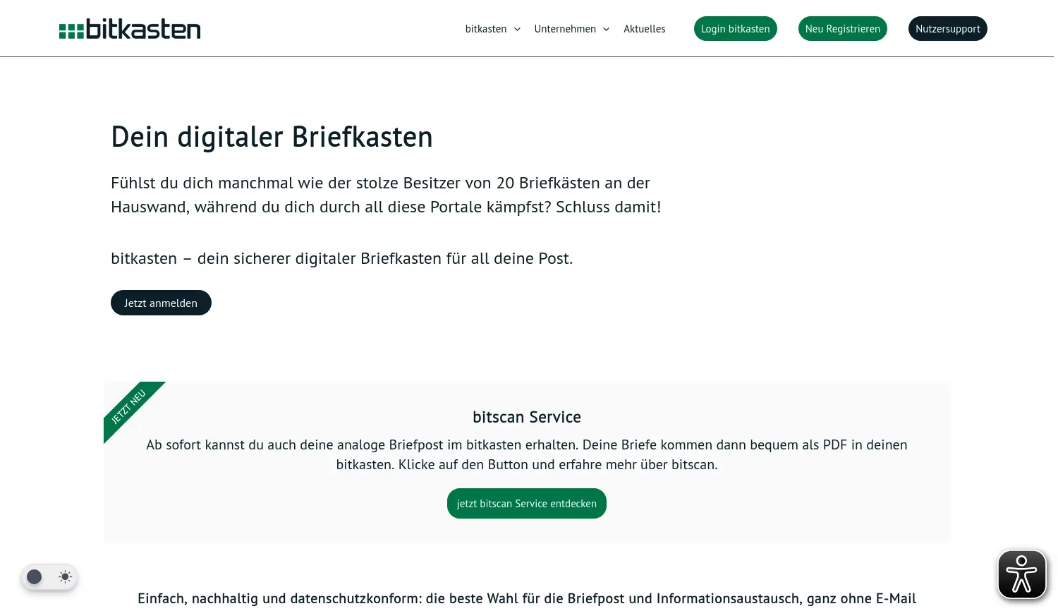 Website der Firma bitkasten