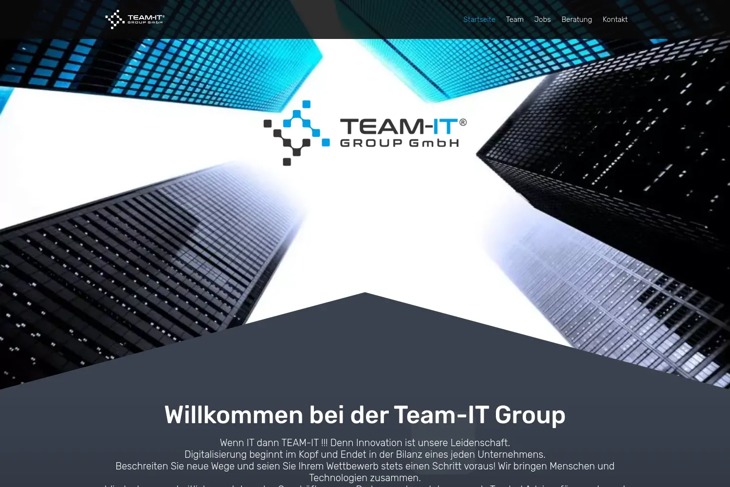 Website der Firma Team-IT Group GmbH