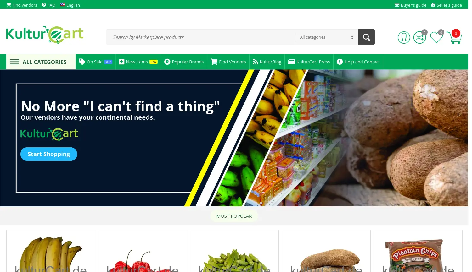 Website der Firma KulturCart