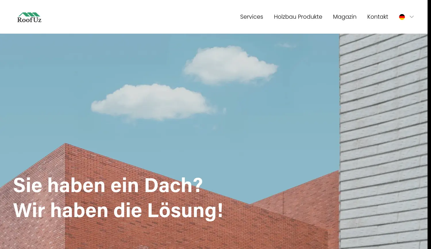 Website der Firma RoofUz