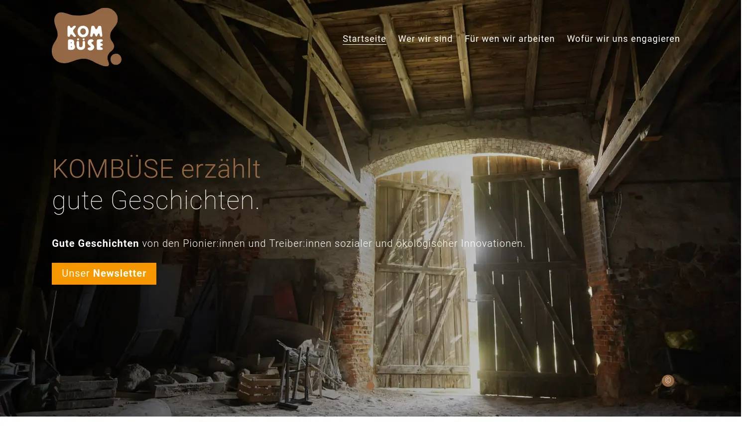 Website der Firma KOMBÜSE GmbH