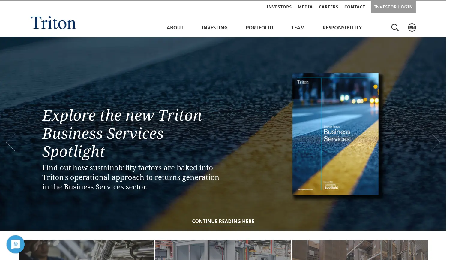 Website der Firma Triton