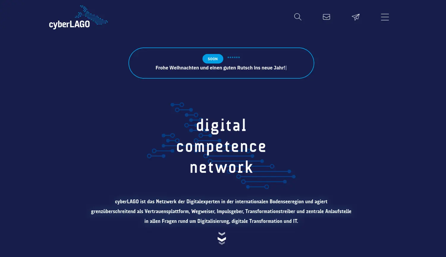 Website der Firma cyberLAGO e.V.