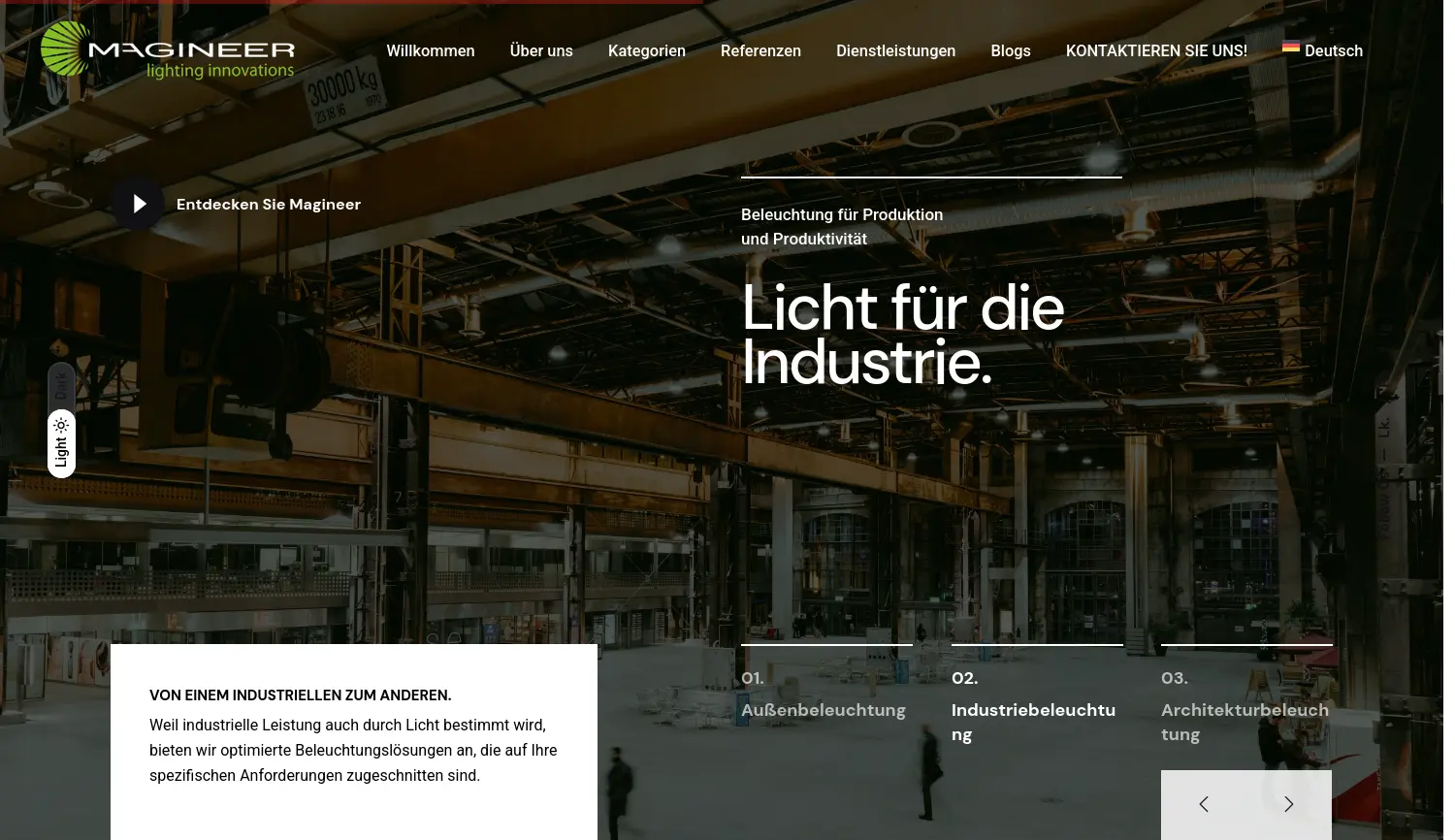 Website der Firma Magineer GmbH