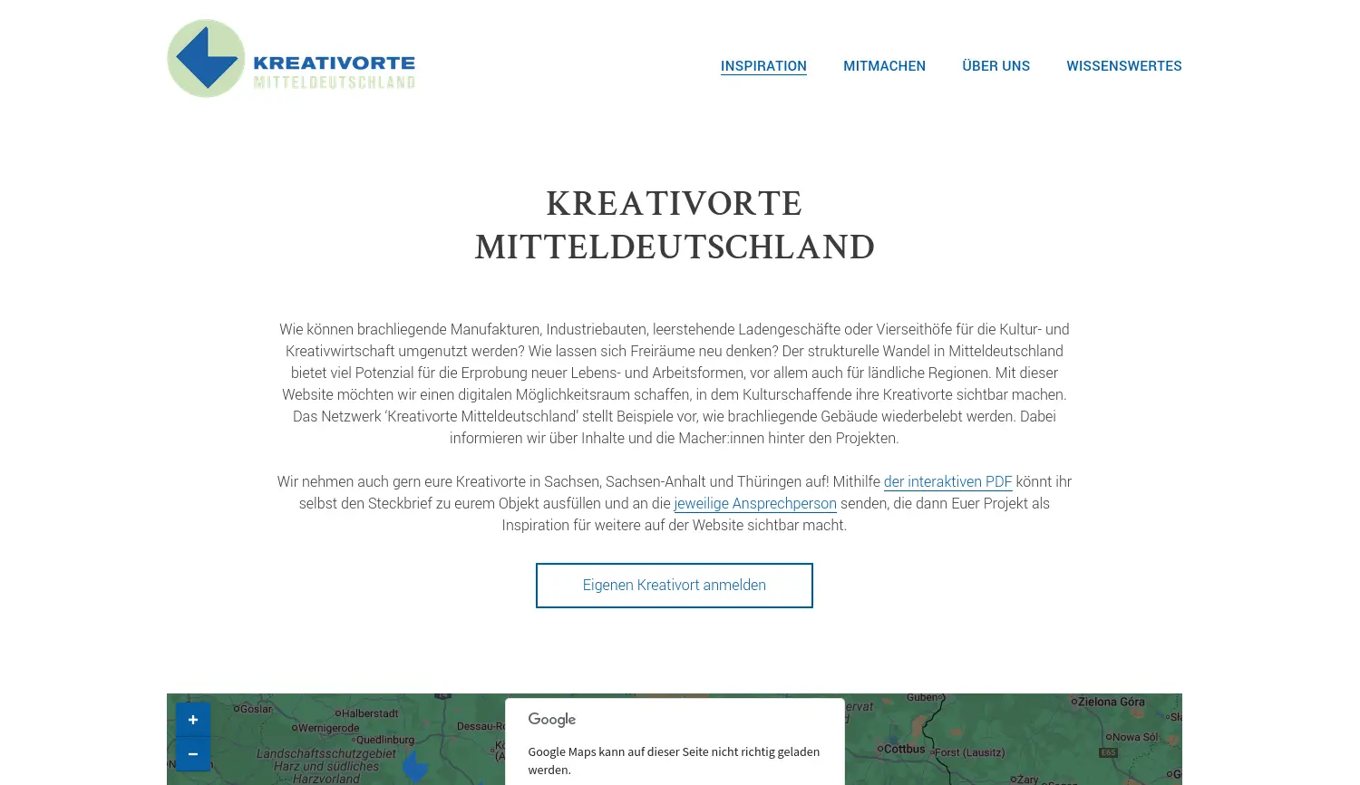 Website der Firma Landesverband der Kultur- und Kreativwirtschaft Sachsen e.V.