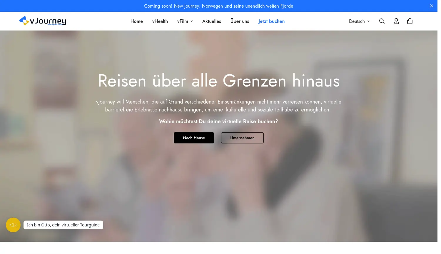 Website der Firma vJourney GmbH