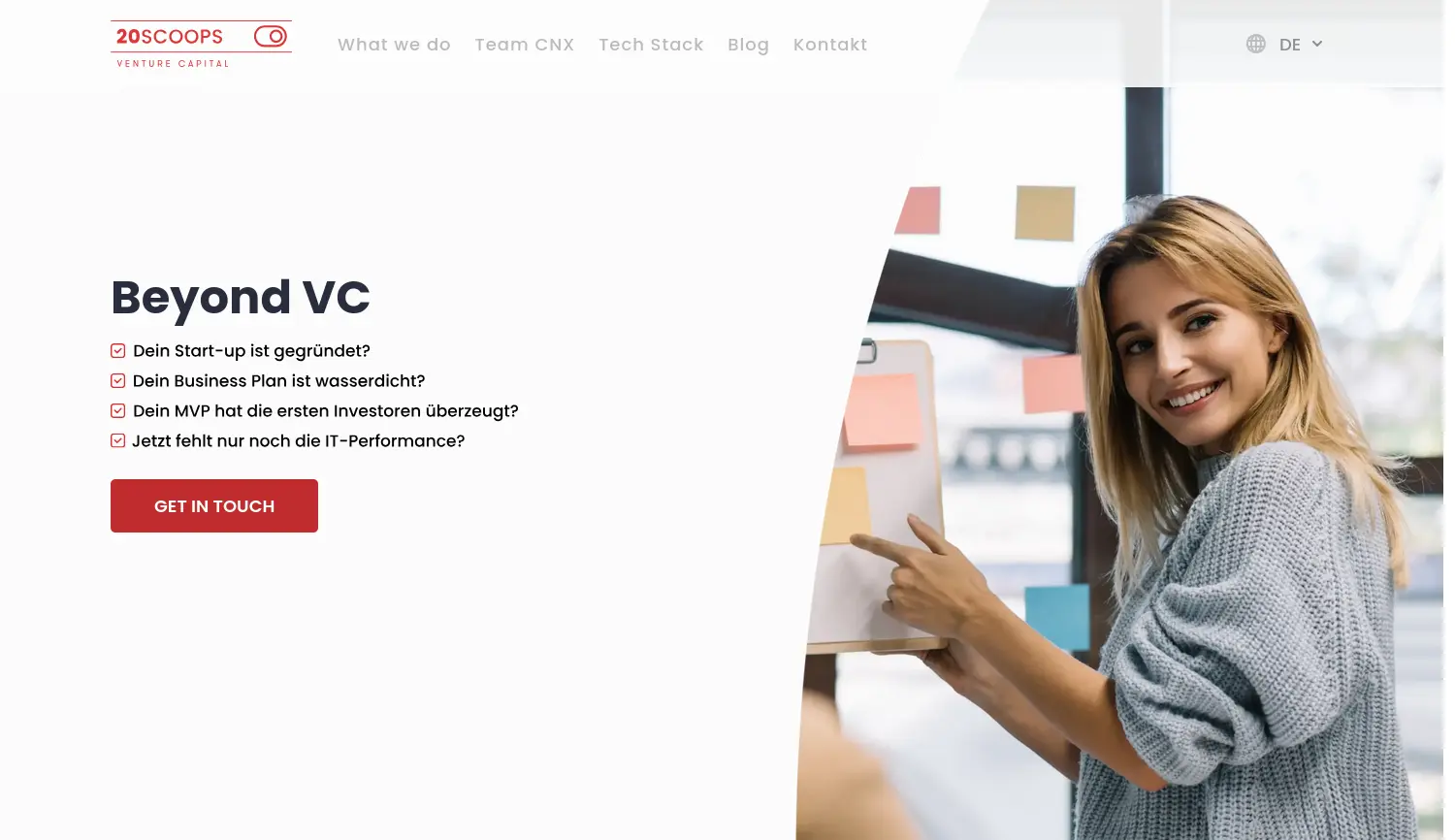 Website der Firma 20 Scoops Venture Capital GmbH