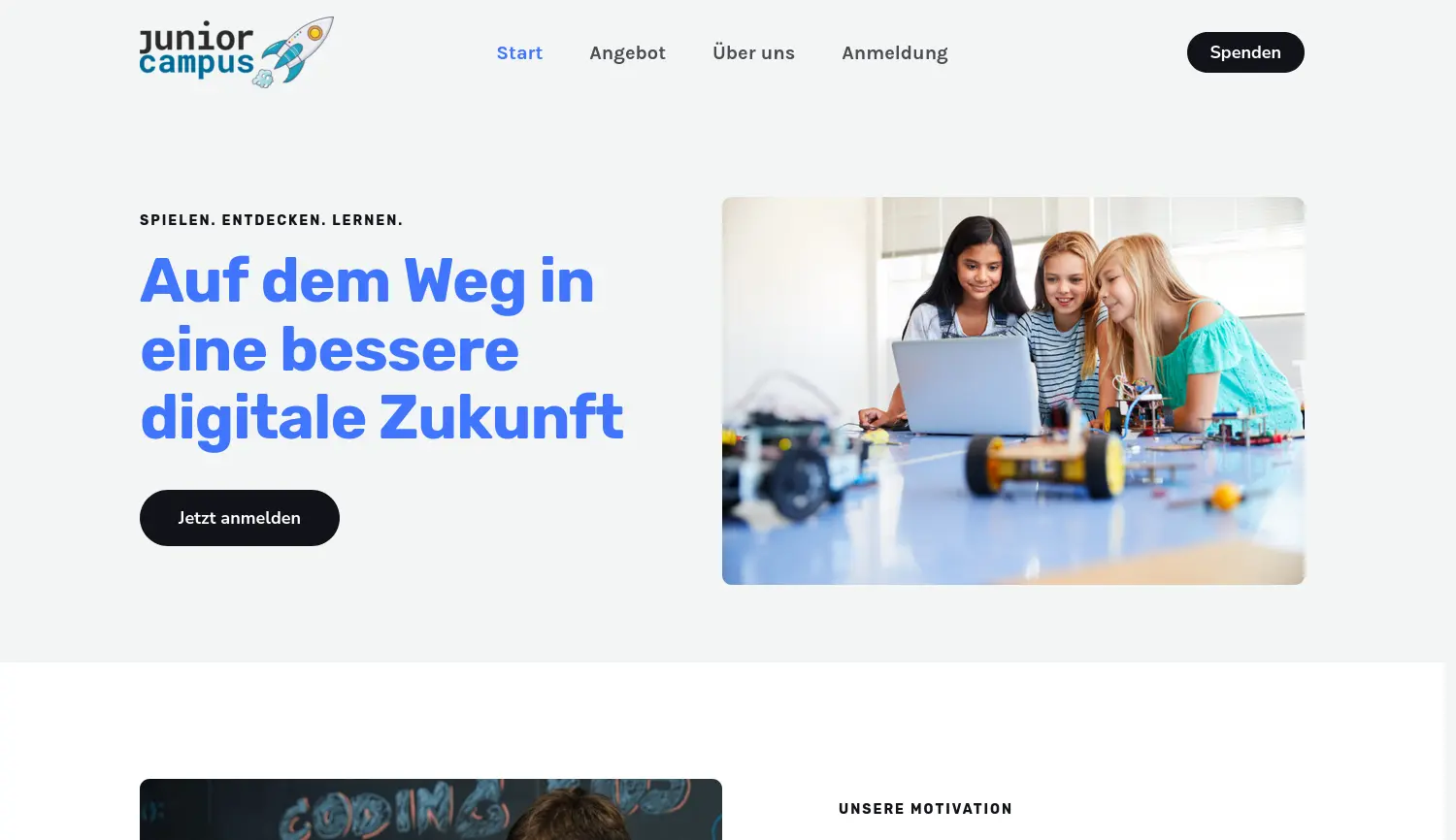 Website der Firma dieDigitalwerkstatt gGmbH