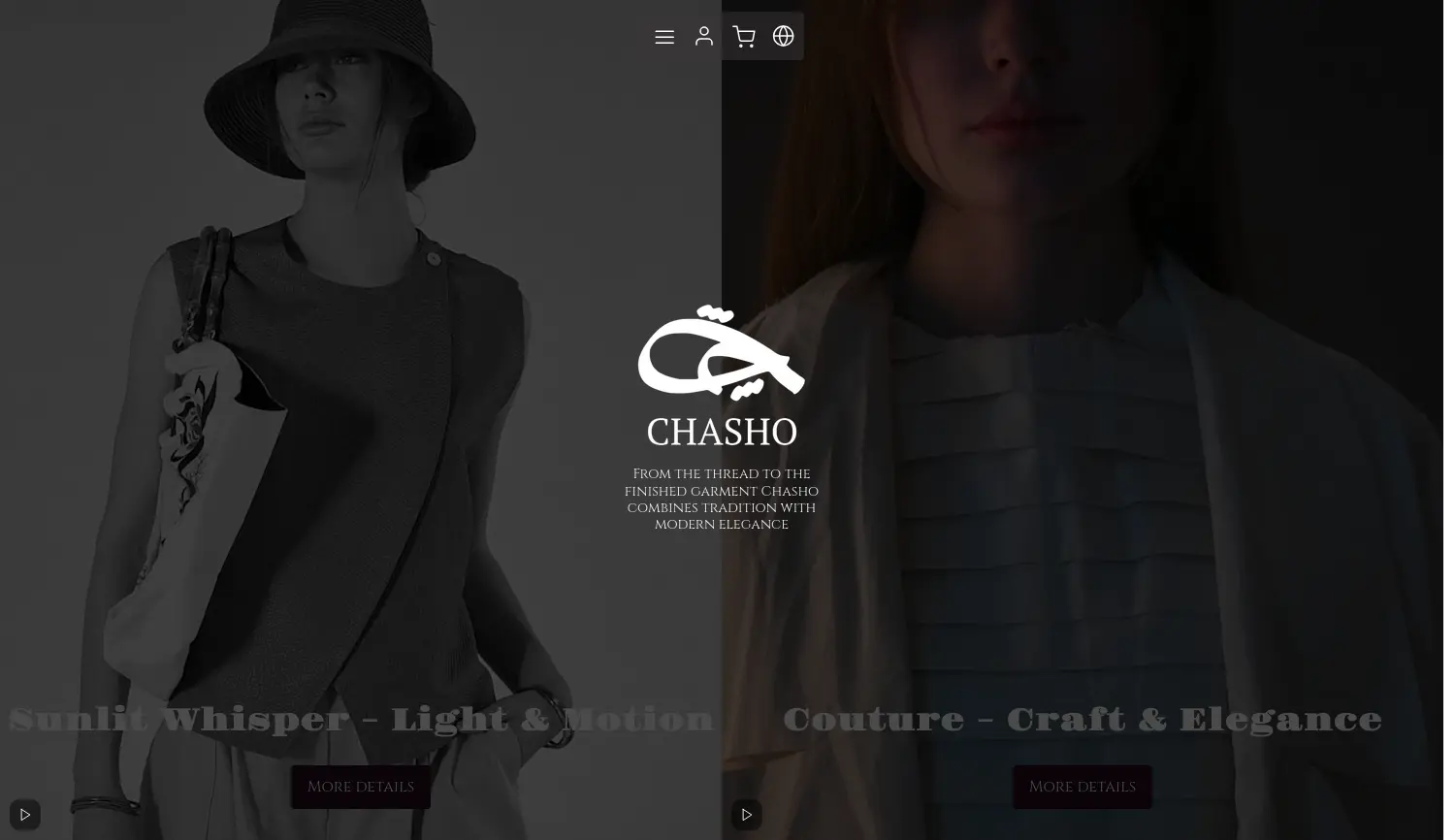 Website der Firma Chasho