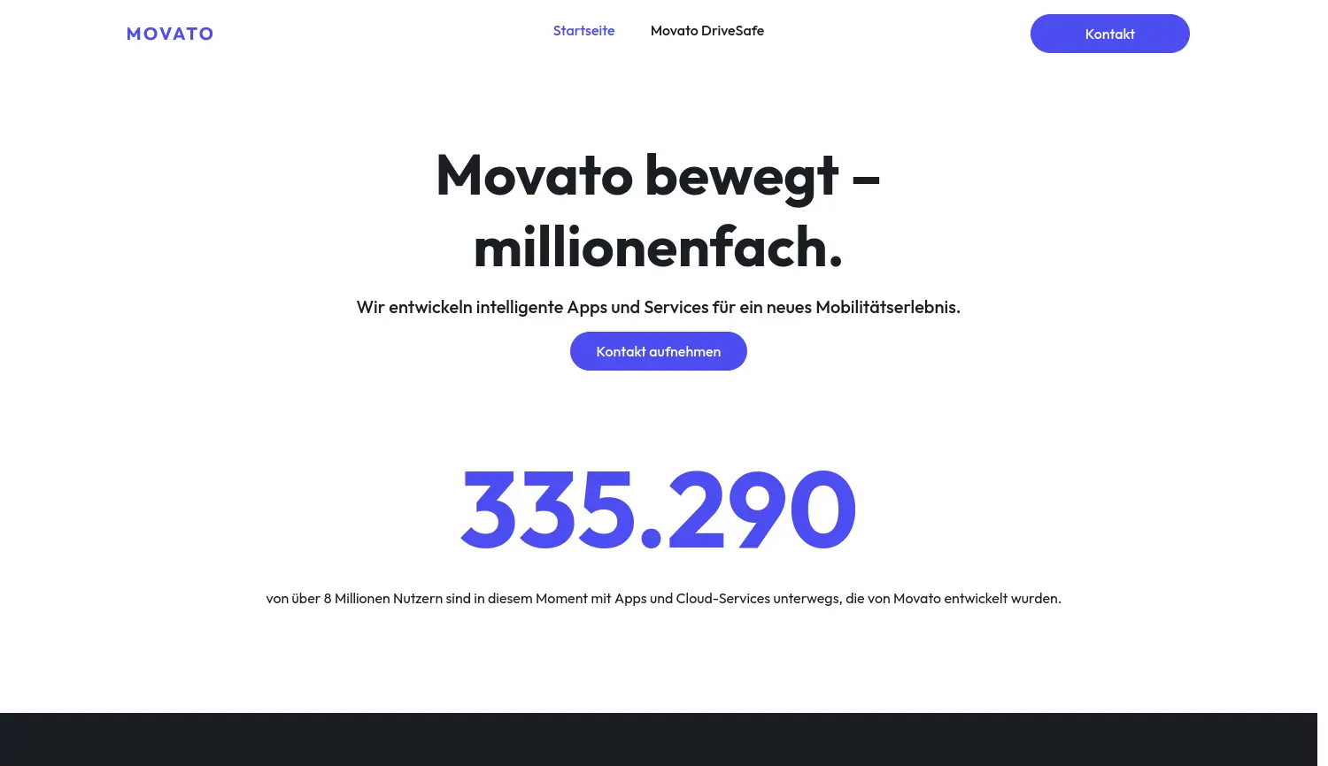 Website der Firma Movato GmbH