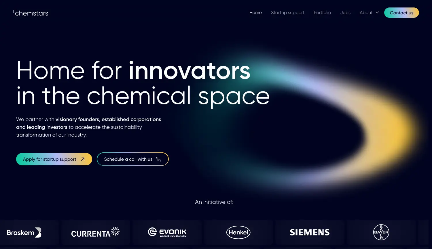 Website der Firma Chemie Wirtschaftsförderungs-GmbH