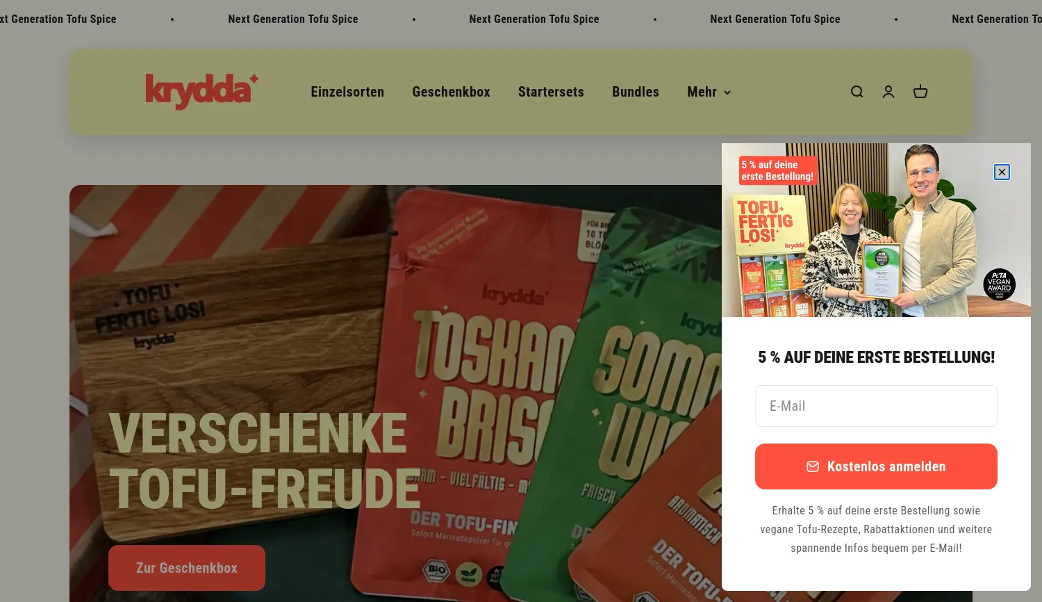 Website der Firma krydda