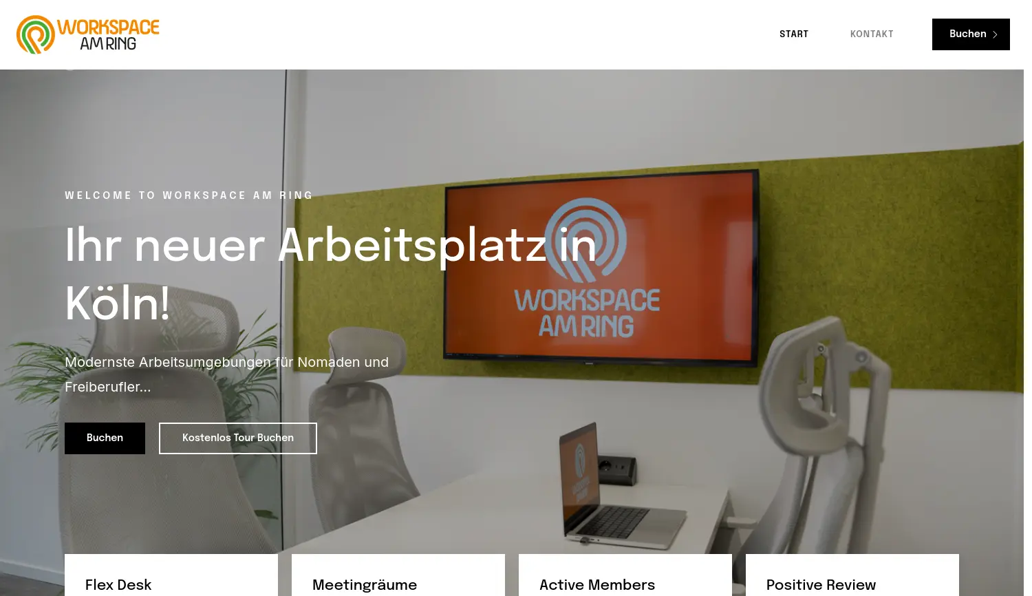 Website der Firma Workspace Am Ring
