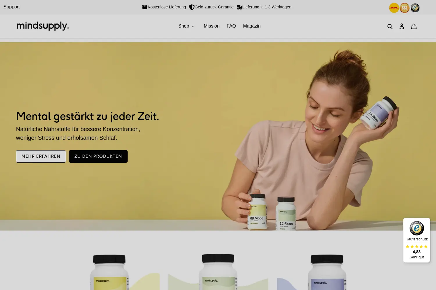 Website der Firma Momeda GmbH