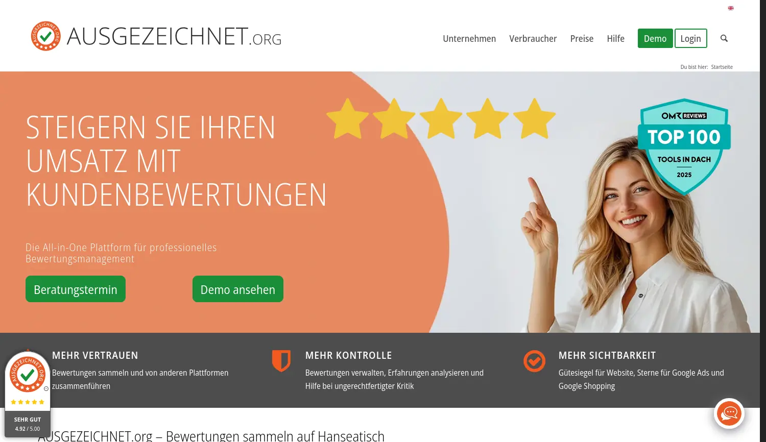 Website der Firma AUBII GmbH