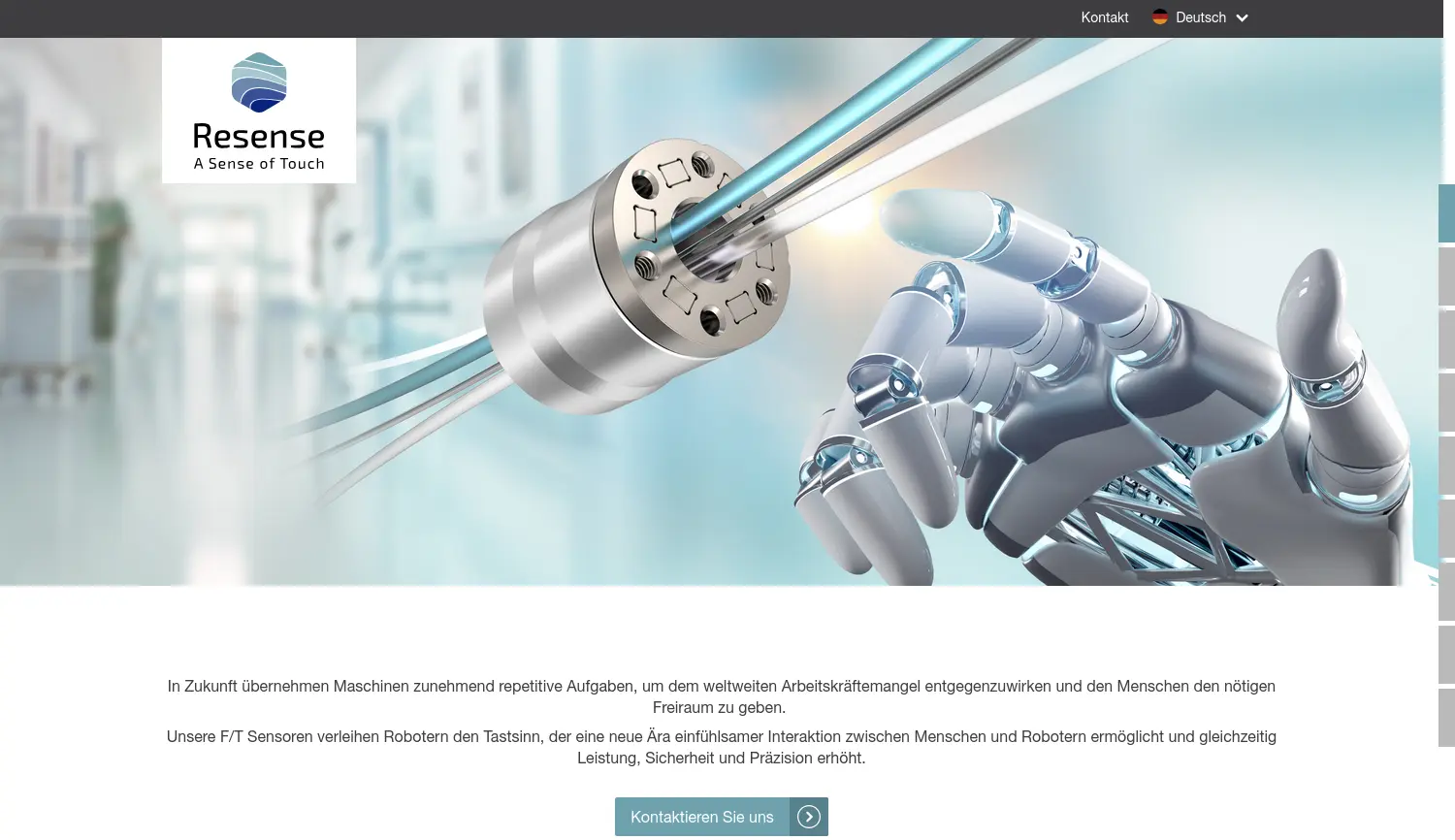 Website der Firma Resense