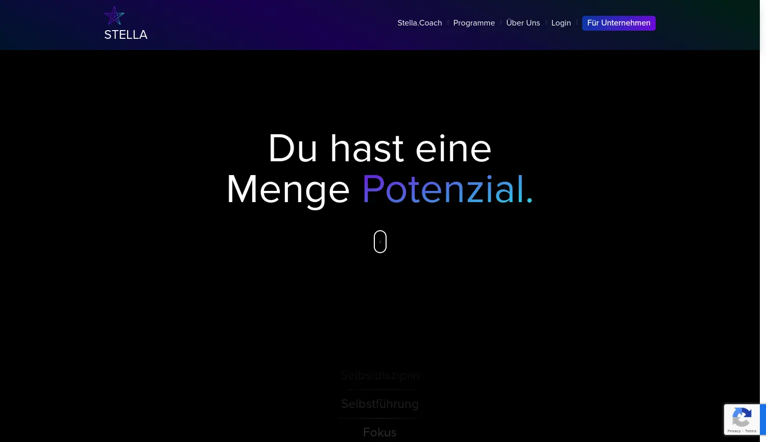 Website der Firma Stella Coaching GmbH