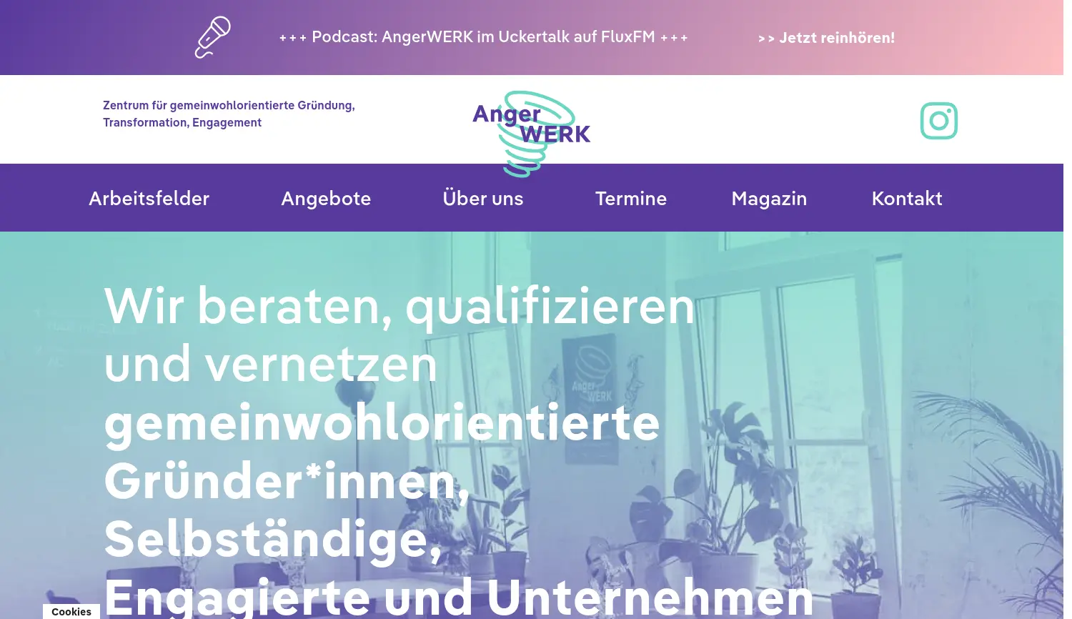 Website der Firma WABE Odertal e.V. (Träger)