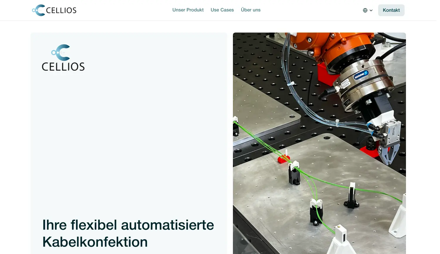 Website der Firma Cellios GmbH