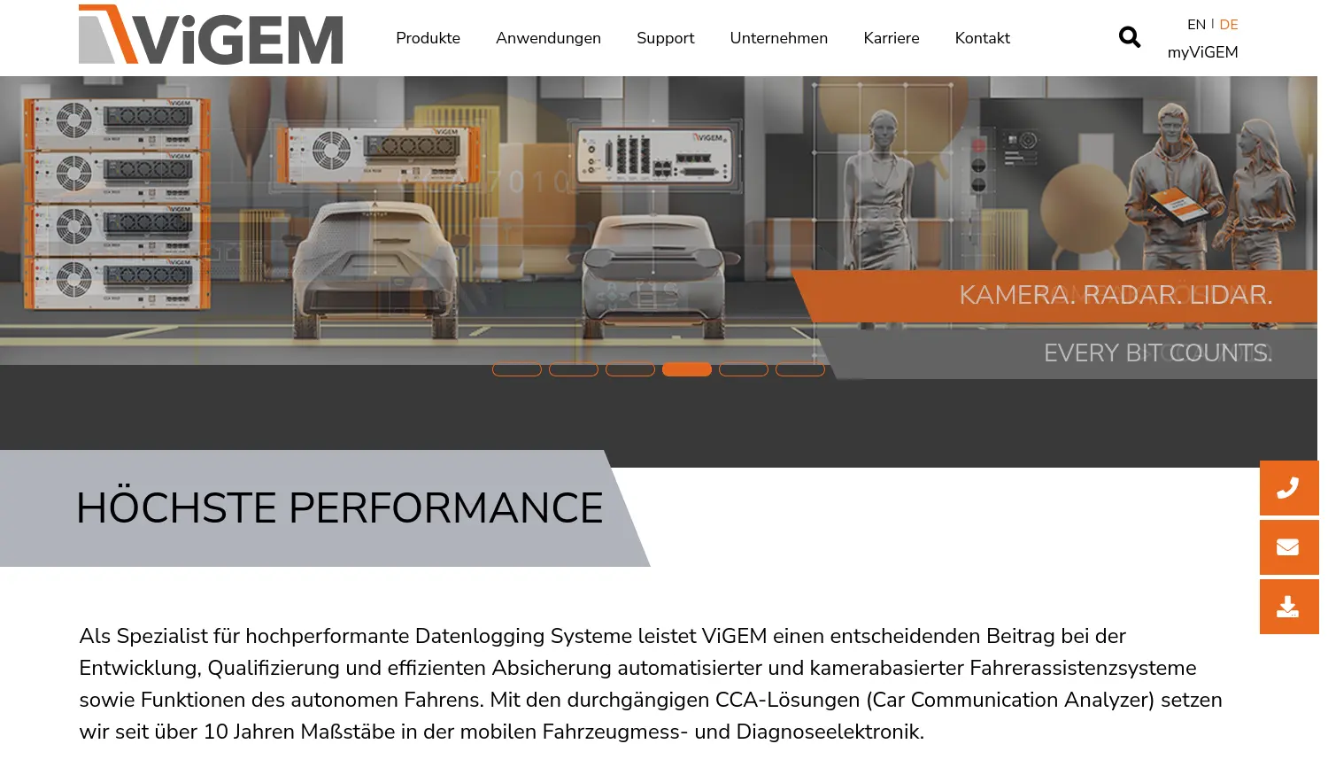 Website der Firma ViGEM Gesellschaft mit beschränkter Haftung