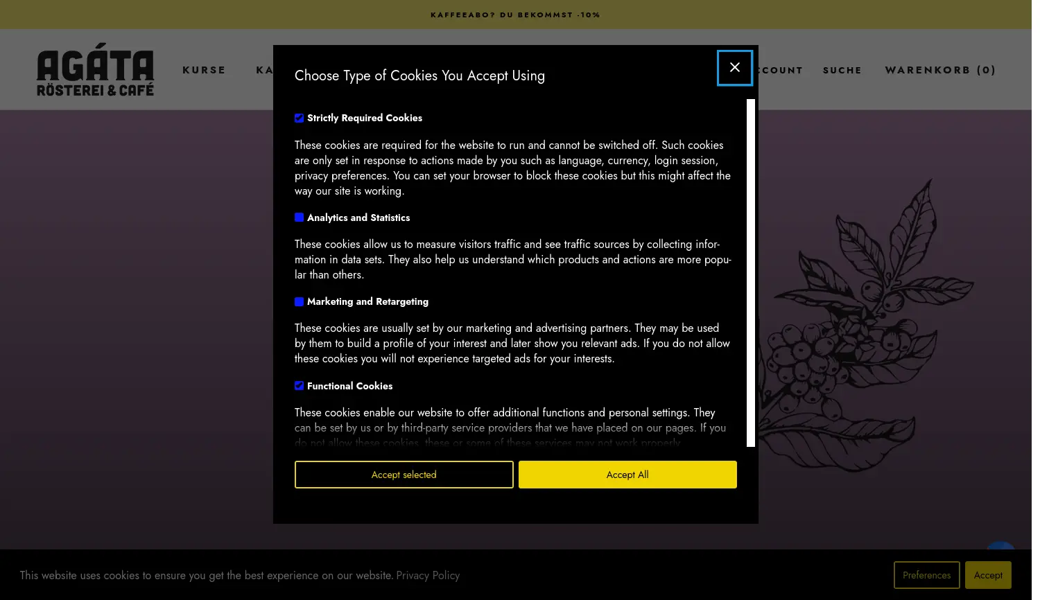 Website der Firma AGÁTA