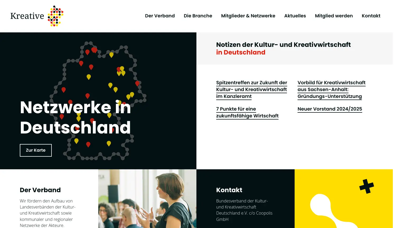 Website der Firma Bundesverband der Kultur- und Kreativwirtschaft Deutschland e.V.