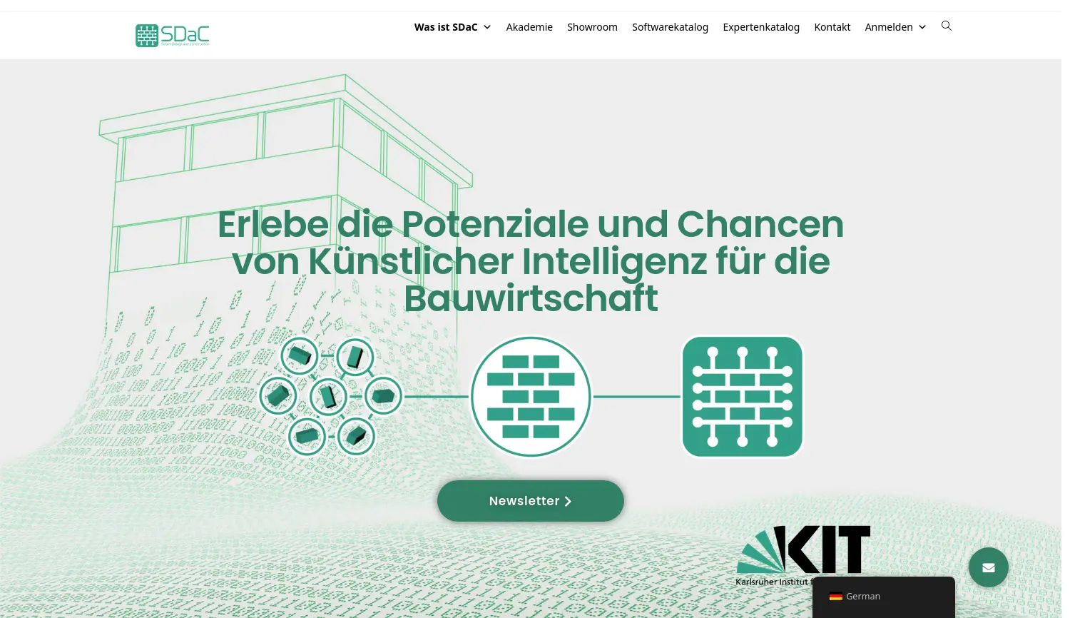 Website der Firma Institut für Technologie und Management im Baubetrieb (TMB), Karlsruher Institut für Technologie (KIT)