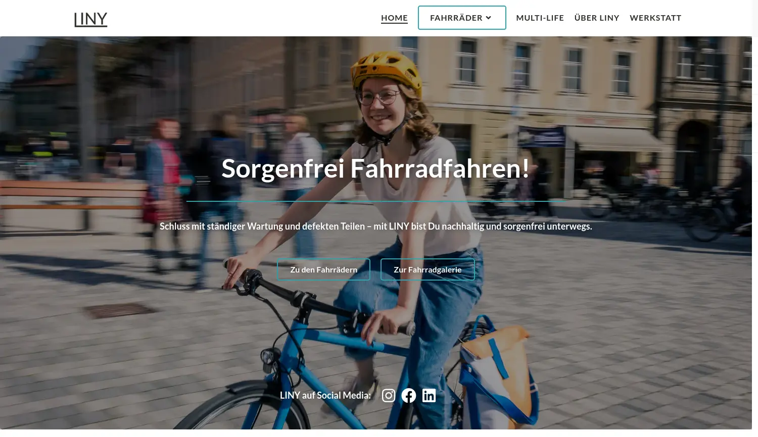 Website der Firma LINY