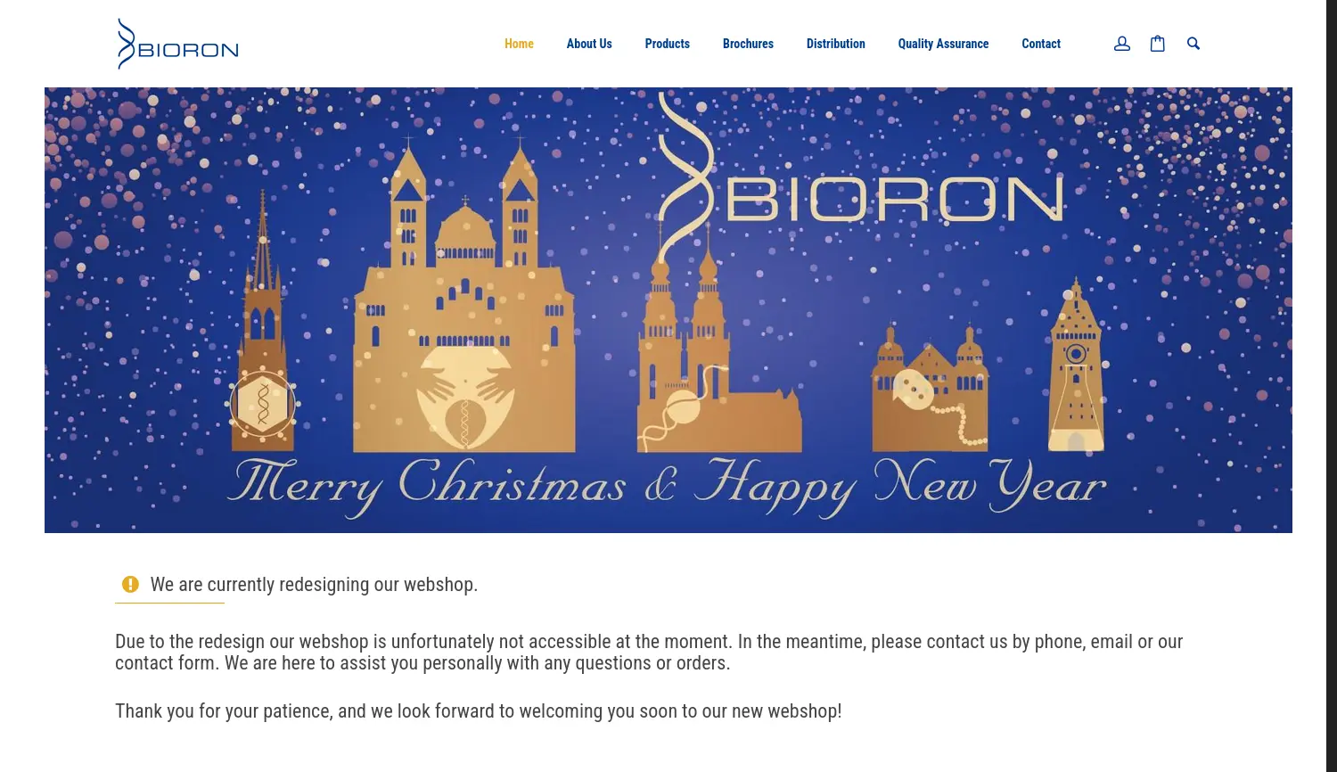 Website der Firma BIORON GmbH