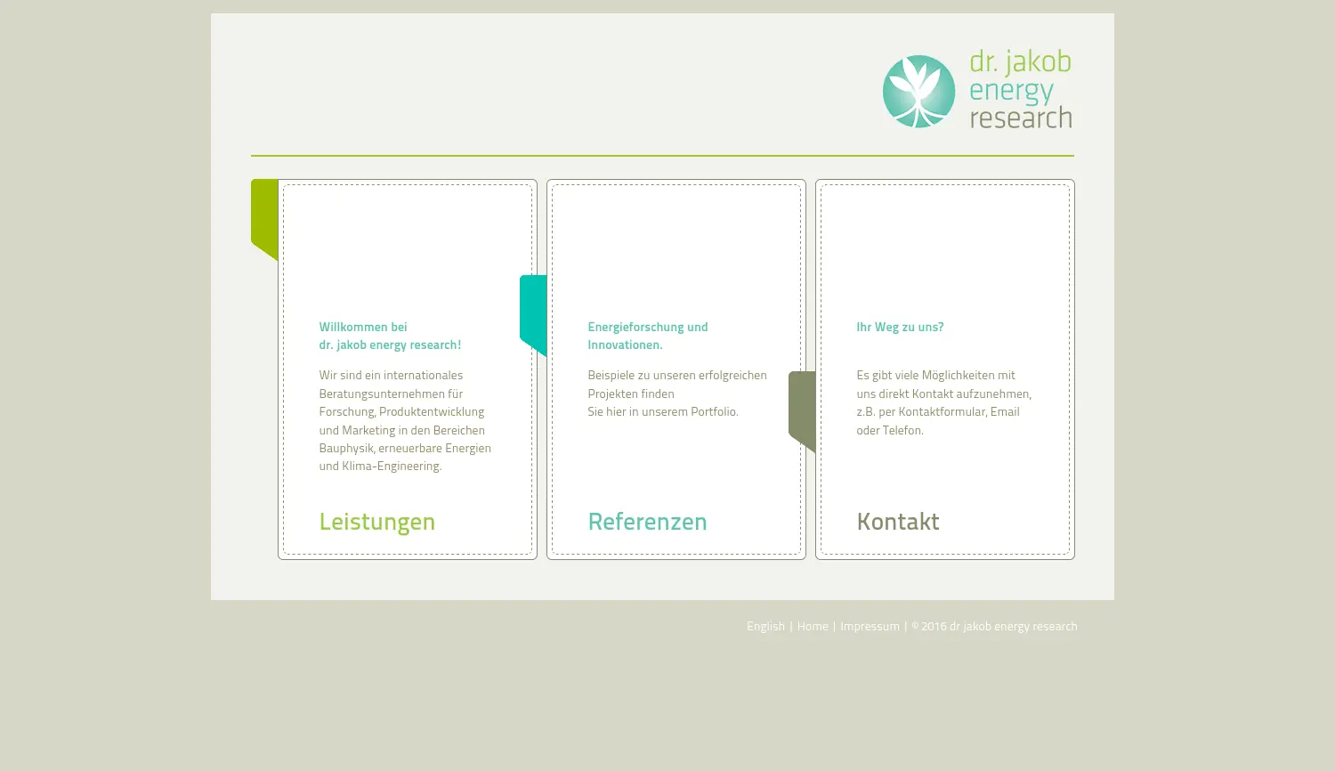 Website der Firma Dr. Jakob energy research GmbH & Co. KG