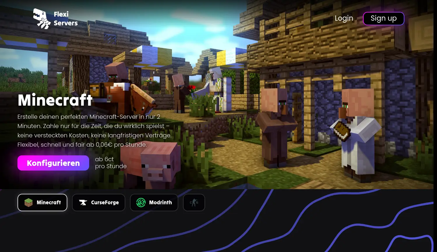 Website der Firma Flexi-Servers GbR