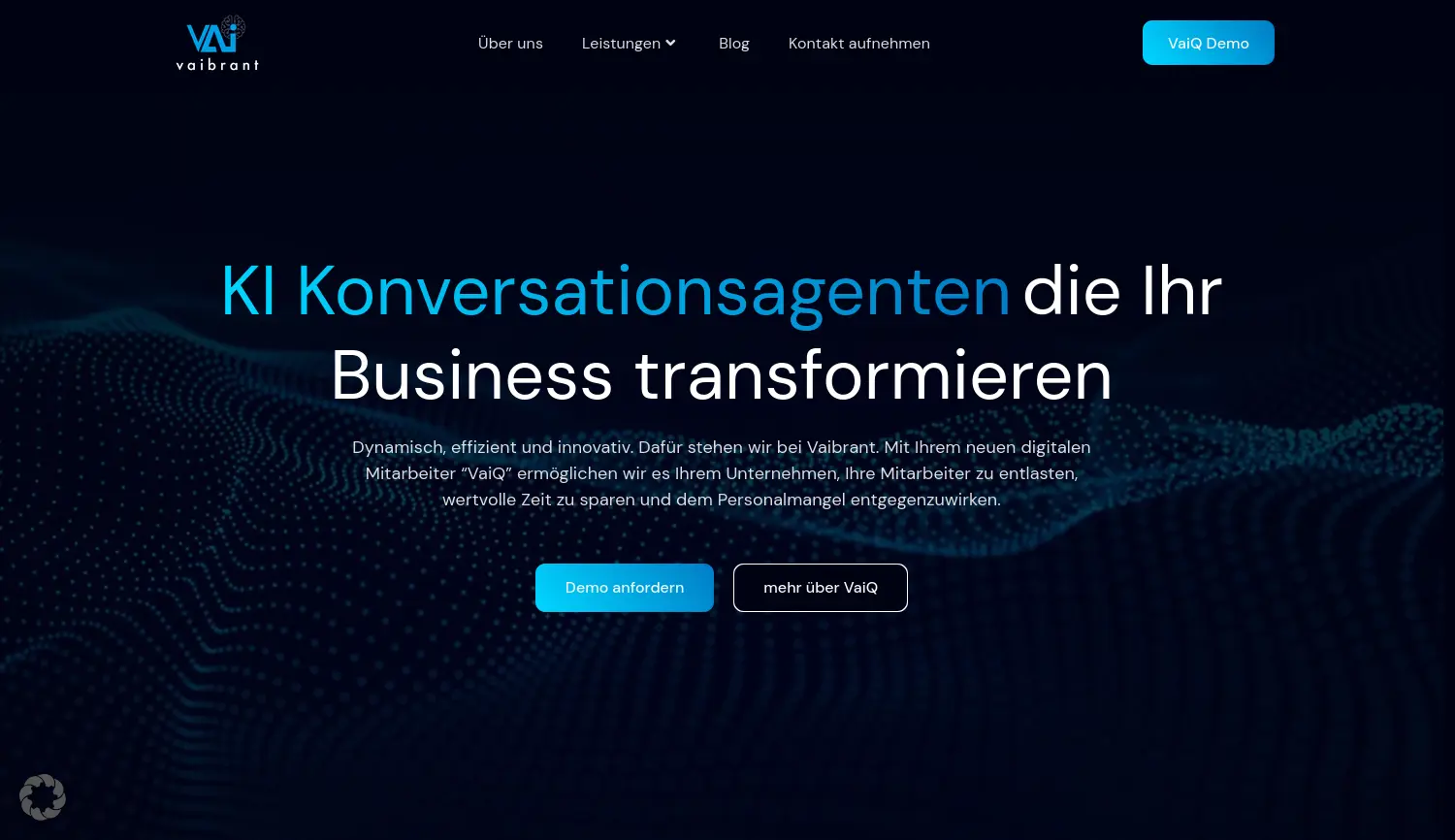Website der Firma Vaibrant GmbH